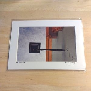 Matted Photography Print City Street abstract San Juan Puerto Rico